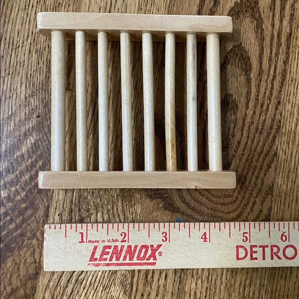 NIB sponge soap rack dish bamboo natural minimalist organization bathroom
